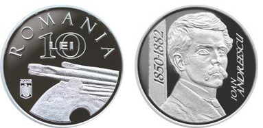 10 lei (175° anniversario della nascita di Ioan Andreescu)