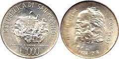 1000 lire (150° anniversario della nascita di Leone Tolstoj)