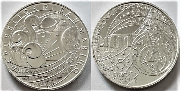 5 euro (Anno internazionale dell'astronomia)