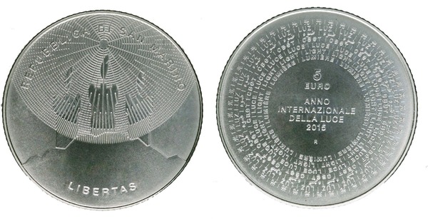 5 euro (Anno internazionale della luce)