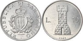 10 lire (Castello di Serravalle)