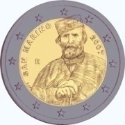 2 euro (200° anniversario della nascita di Giuseppe Garibaldi)