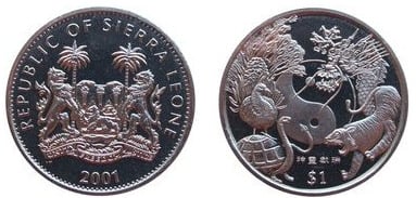 1 dollaro (Drago e tre animali)
