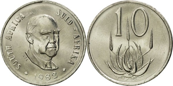 10 cents (Balthazar J. Vorster - SUDAFRICA - SUID-AFRIKA)