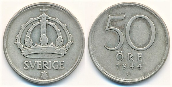 50 öre (Gustavo V)