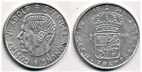 1 krona (Gustavo VI)