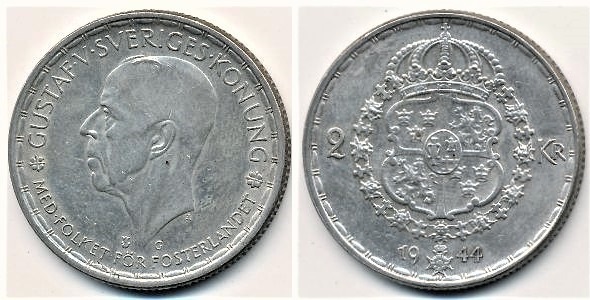 2 kronor (Gustavo V)