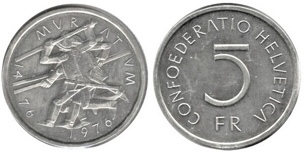 5 francs (500° anniversario della battaglia di Murten)