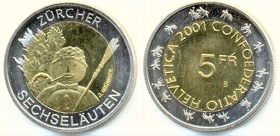 5 francs (Festival Sechseläuten a Zurigo)