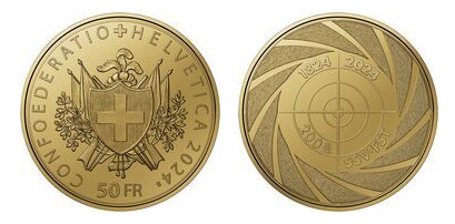 50 franchi (200° anniversario della Federazione Svizzera di Tiro)