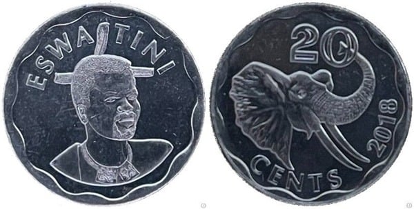 20 centesimi (Mswati III)