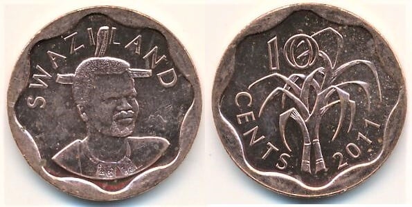 10 cents (Mswati III)