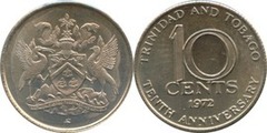 25 cents (10° anniversario dell'Indipendenza)