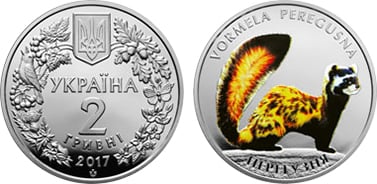 2 hryvni (Puzzola marmorizzata - Vormela peregusna)