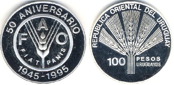 100 pesos (50° anniversario della FAO)