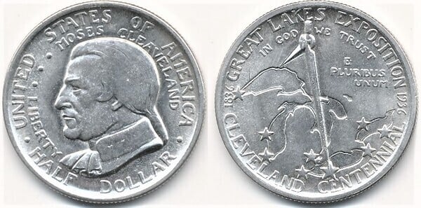 1/2 dollar (Centenario de Cleveland-Exposición Great Lakes)