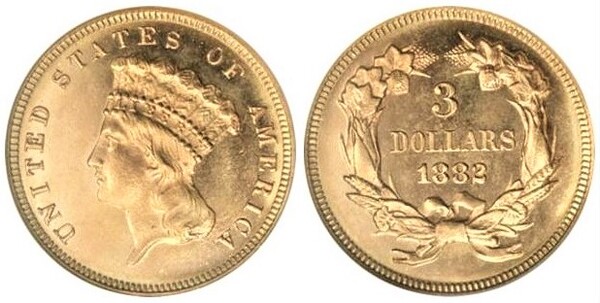 3 dollars (Testa di indiano)