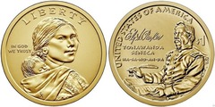 1 dollar (Dollaro Sacagawea - Ely S. Parker - TONAWANDA / SENECA / HA-SA-NO-AN-DA)