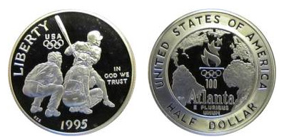 1/2 dollaro (Giochi Olimpici del Centenario di Atlanta - Baseball)
