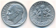 1 dime (10 cents) (Roosevelt Silver Dime)