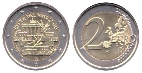 2 euro (25 Aniversario de la Caída del Muro de Berlín)