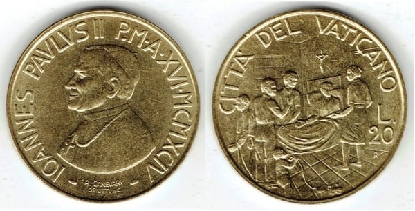 20 lire (Giovanni Paolo II)