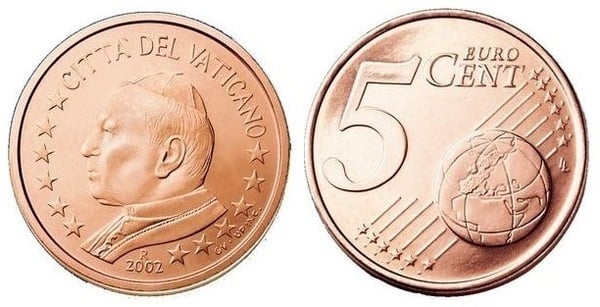 5 euro cent (Giovanni Paolo II)