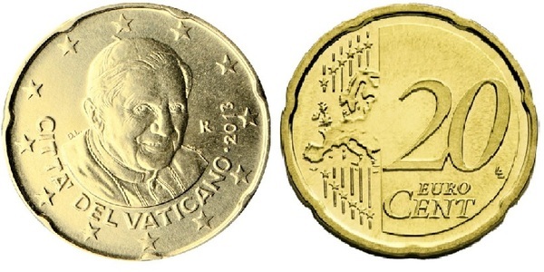 20 euro cent (Benedetto XVI-2° mappa)