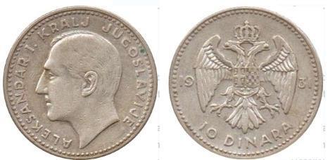 10 dinara (Alessandro I)