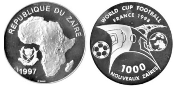 1.000 zaires (Coppa del Mondo di calcio-Francia 1998)