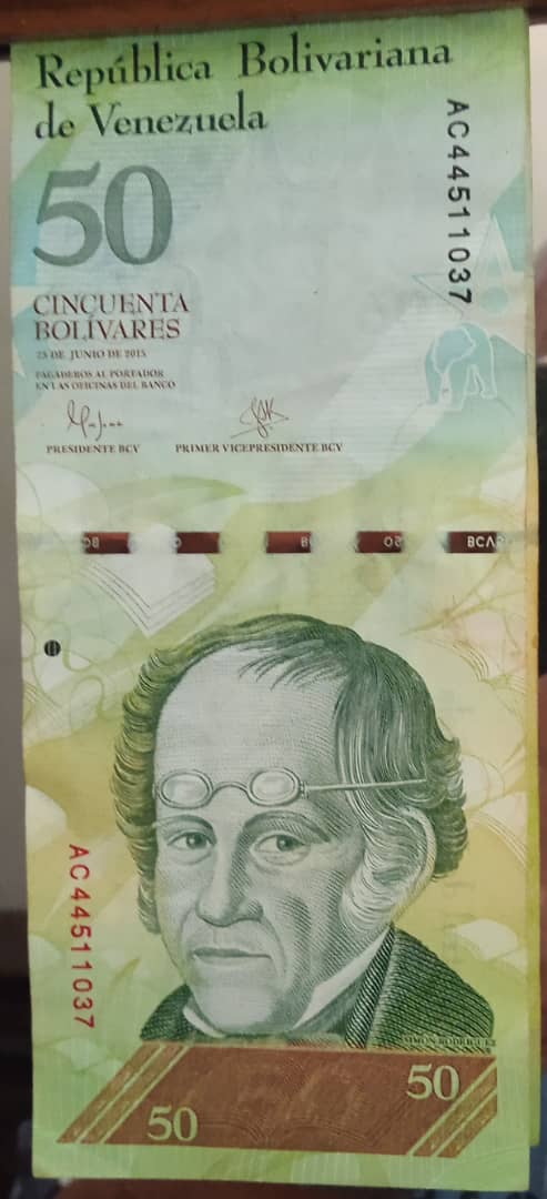 Foto 1 Moneta non identificata: Vendo 02 Billetes de Cincuenta BS. EN perfecto Estado
