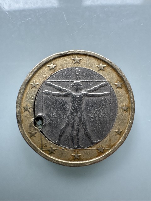 Foto 1 Moneta non identificata: Moneda 1 € hombre vitruvio 2002