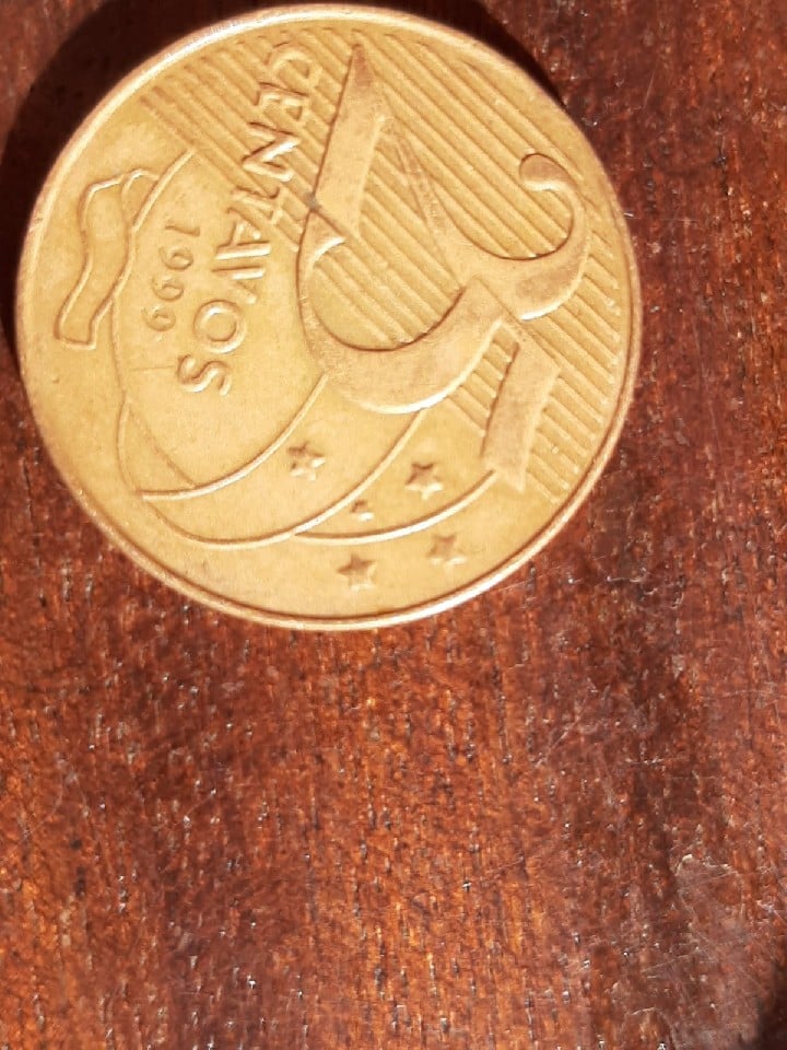 Foto 1 Moneta non identificata: Moneda de Brasil de 25 centavos con error
