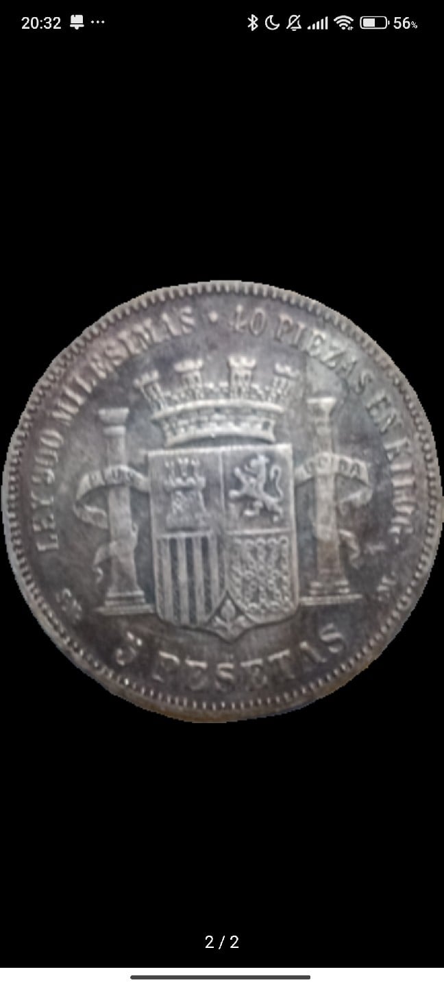 Foto 2 Moneta non identificata: 5 pesetas 1869