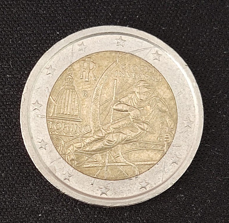 Foto 2 Moneta non identificata: 2 euros 2006. Italia. XX Juegos Olímpicos de Invierno en Turín