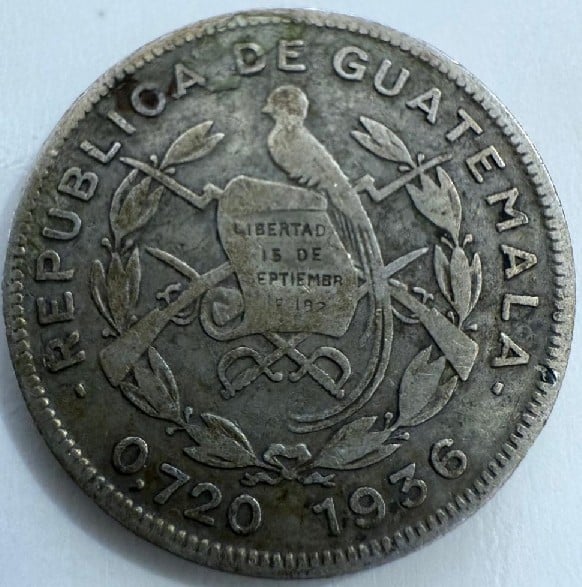 Foto 1 Moneta non identificata: 10 centavos Guatemala 1936