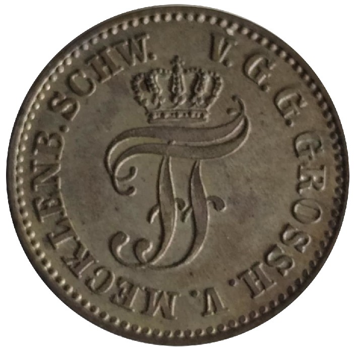 Foto 2 Moneta non identificata: 48 Einen thaler 1858A / V. G. G. Grossh. V. Mecklenb.Scgw.