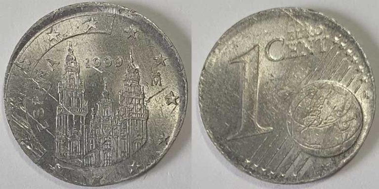 Foto 1 Moneta non identificata: 1 céntimo en peseta error cospel