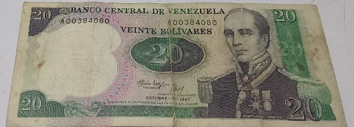 Foto 1 Moneta non identificata: Billete de 20 bolivares